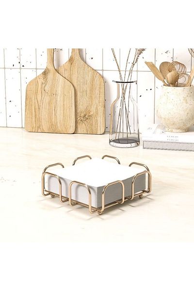 PULCA SHOP Gold Luxe Gold Plated Napkin Holder Stainless Steel Table Top