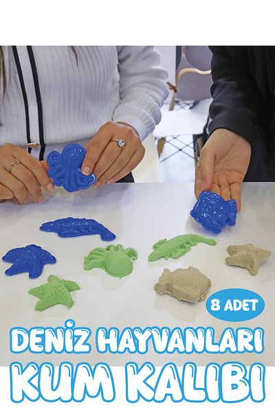 HEROES 8Pcs Kinetic Sand Mold - Sea Animals Sand Mold - Play Dough Toy Mold