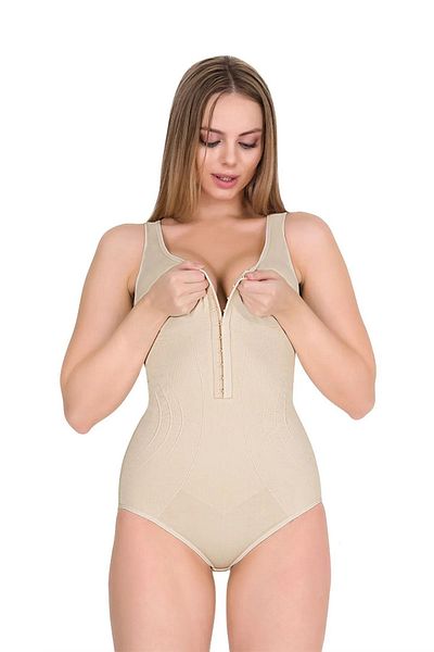 Hakan Collezione 9109 Women's Agraffiti Thick Strap Skin Color Firming Slimming Bodysuit Corset