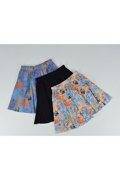 Kidiba 12-15 ani Set fuste pantaloni scurți din 3 piese din viscoză