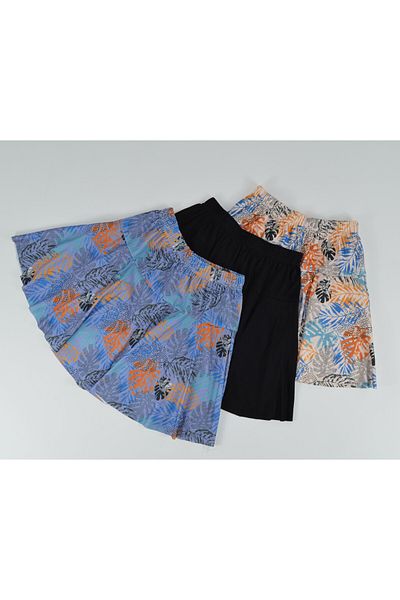 Kidiba 12-15 ani Set fuste pantaloni scurți din 3 piese din viscoză