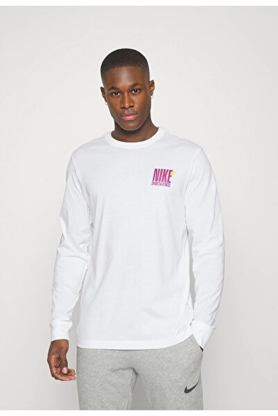 Nike Чоловіча біла футболка з довгими рукавами Dri Fit - WC 1