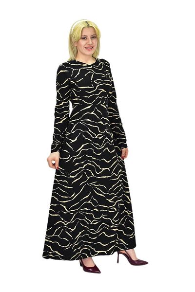 VTN Rochie de damă cu decolteu în formă de crep cu imprimeu leopard - BGL-ST03539