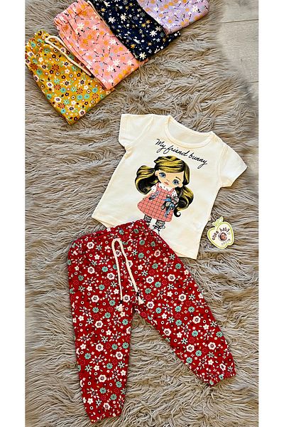 enes baby Floral Patterned Summer Set of 2