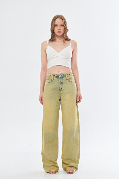 cracpot TREND Sarı Tintli Loose  Jean