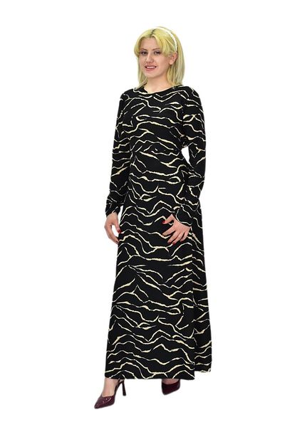 VTN Rochie de damă cu decolteu în formă de crep cu imprimeu leopard - BGL-ST03539