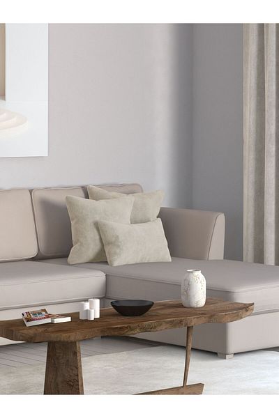 Perle Home Daily Series Ecru Color Throw Pillow Pillow Case