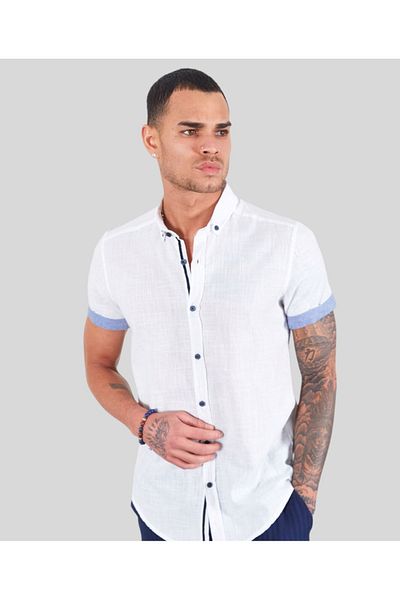 Frederick Short Sleeve Linen Look Shirt