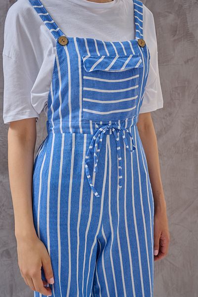 SHUGAA Rochie lungă de in dungi pentru femei