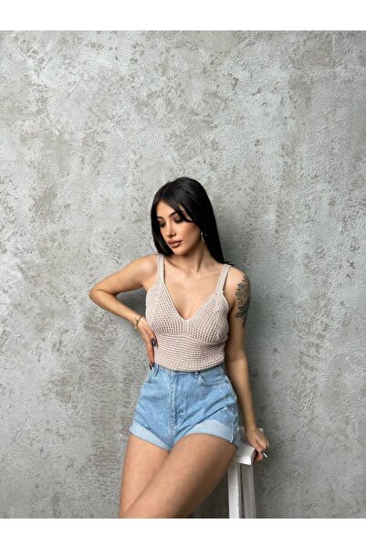 kenza'a Дамско бюстие с презрамки от трикотаж - стилно и удобно