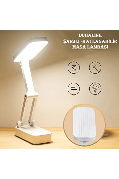 BGZ STORE Masa Lambası Katlanabilir Taşınabilir 24 LED'li - 3 Farklı Aydınlatma Moduyla Pratik ve Şık