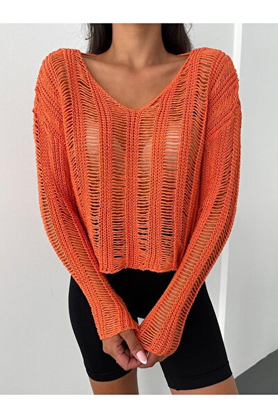 KENZA'A TRİKO Διάτρητη Γυναικεία Μπλούζα - Σελάνικα Πλεκτά