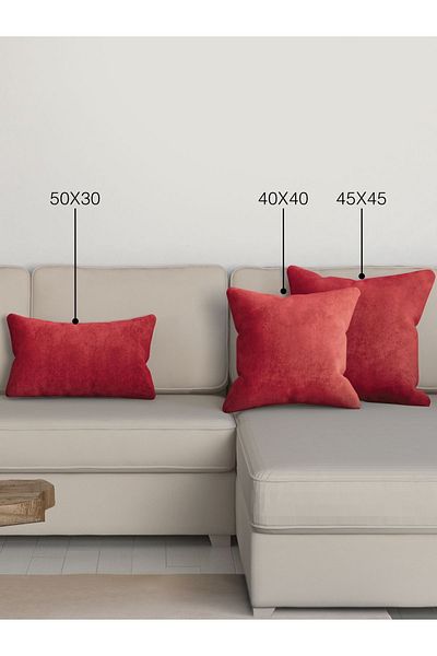 Perle Home Daily Series Red Throw Pillow Pillow Case