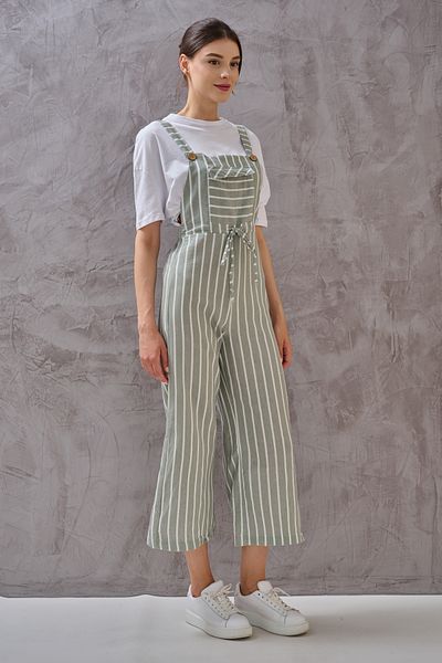 SHUGAA Long Linen Women's Striped Dress