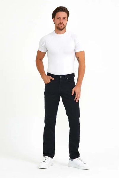 OLIVIAUMMA Digital Jeans Normalkesim Fermuarlı Genişpaça Yüksekbel Baba Örme ...