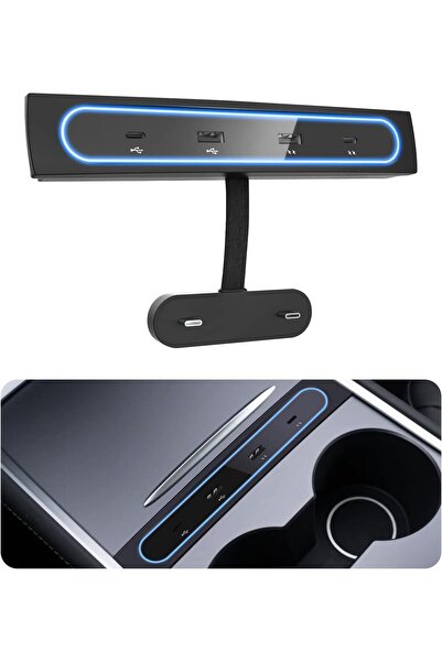 Genel Markalar Tesla Model 3/Y için USB Şarj Cihazı - Çoklu Bağlantı Noktası ...