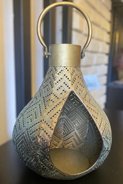 LEMİ DEKORASYON Telkari Bakır Mumluk 17x16x21 Cm