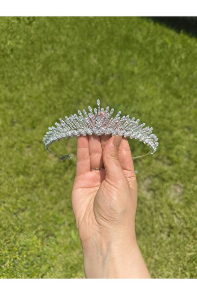 Fashion'Ss Πολυτελής νυφική ​​τιάρα FİONA με πέτρες ζιργκόν