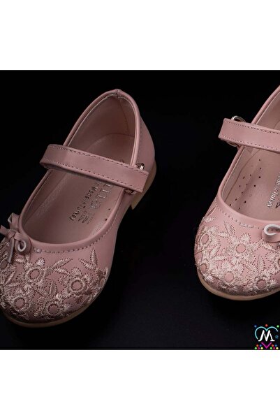 m2s Powder Girl's Embroidered Ballerinas