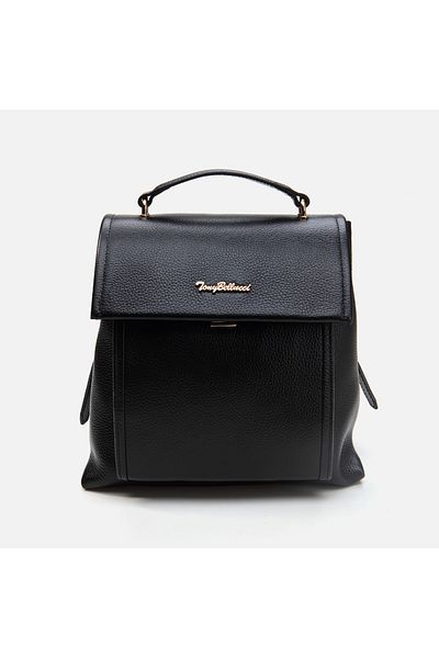 Hotiç Black Genuine Leather Women's Backpack