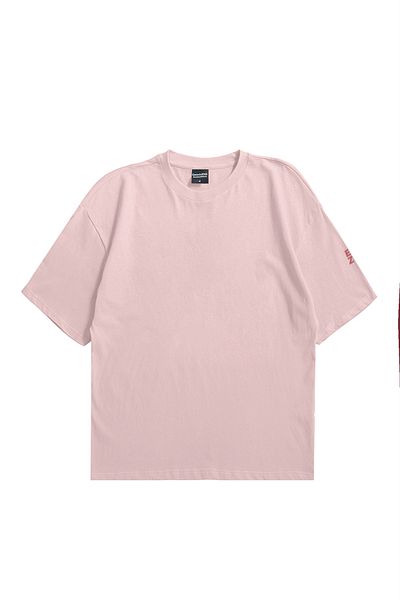 Eazy Co Tricou de bază cu mânecă scurtă, unisex, cu imprimeu supradimensionat Eazy Powder
