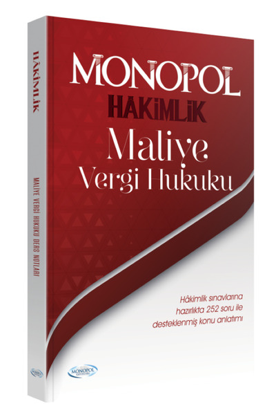 Monopol Yayınları Monopol Hakimlik Maliye, Vergi Hukuku Konu Anlatımı - Özgür...