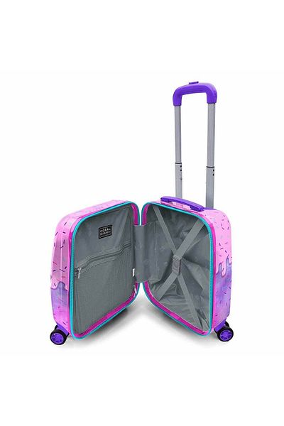 Coral High Valisă cu rikșă violet cu model de înghețată