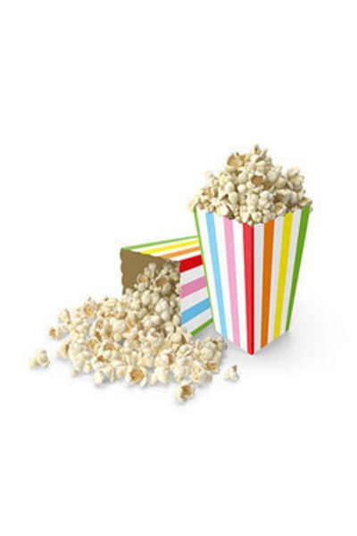 parti sürprizi Colorful Striped Popcorn Box 8 Pieces