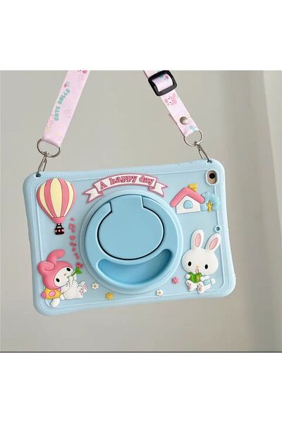 corcishop Apple İpad Air 6. Nesil 11 Inç 2024 Uyumlu Kılıf Askılı Standlı Eğl...