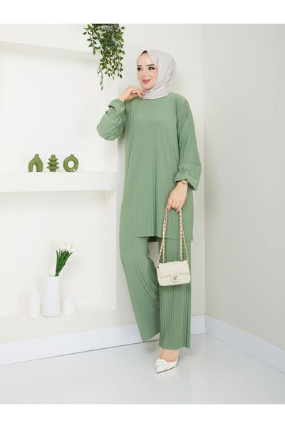 MODAMÜNASİP Set de pantaloni confortabili și eleganti, cu pliuri în sine, din...