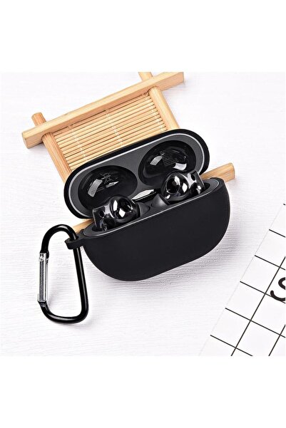 Genel Markalar Huawei Freebuds Pro Uyumlu Silikon Kılıf - Kopçalı Kulaklık Kılıfı Siyah 2 Yıl Huawei Uyumlu