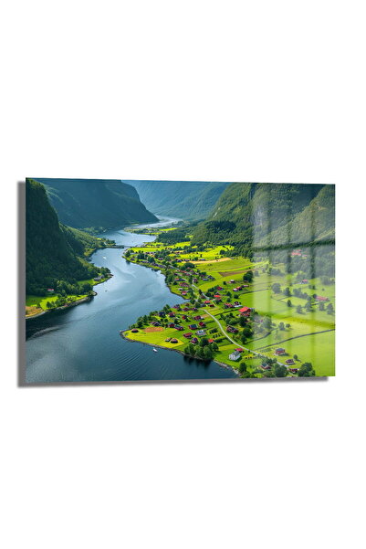 Natural Landscape Glass Painting