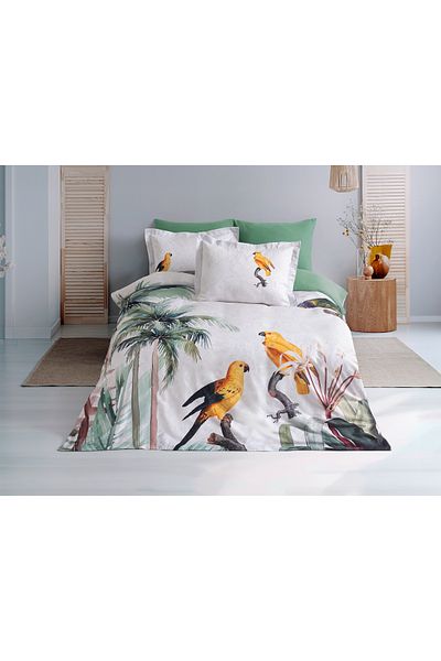 Altınbaşak 3D DIGITAL PRINTED Double Cotton Satin 200X220 CM.Duvet Cover Set 6 Pieces