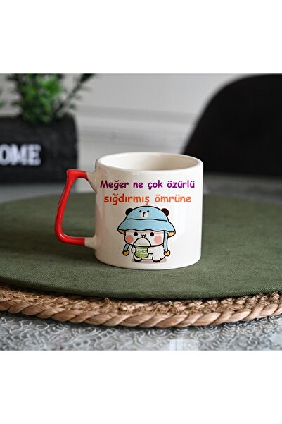 GünayStore Lüks Duble Türk Kahvesi Fincanı & Espresso Arkadaşa Sevgiliye Komik Motto Motivasyon Tasarımlı