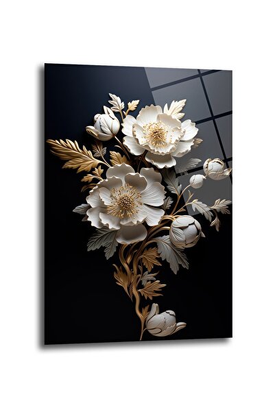 Luxury Flower Decorative Vertical Glass Table, Home, Office Decoration