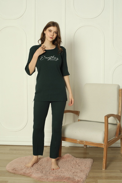 FAMES PİJAMA Σετ Πιτζάμες Καλοκαιρινή Καμιζόλα Φαρδύ Πόδι