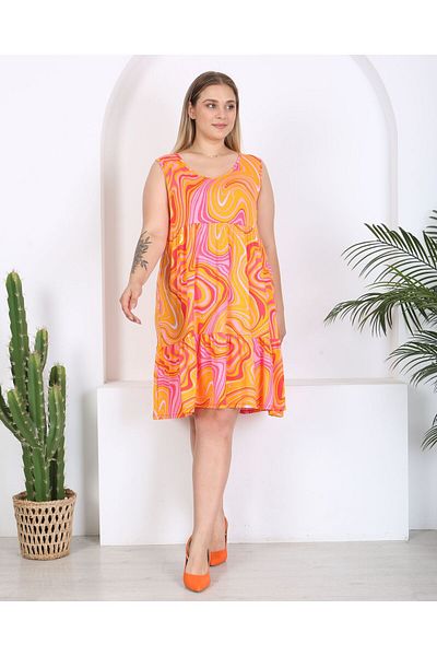 Butik Nilyam V-Neck Women's Layered Dress - 24091