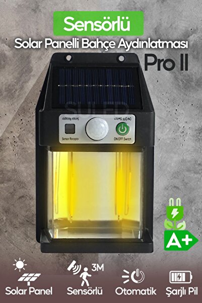 SULED Solar Bahçe Aydınlatması Pro II Hareket Sensörlü 10W Otomatik 2 Led Işı...