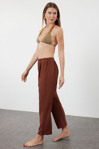 Trendyol Collection TBESS24PL00011 Model Brown Woven Baggy Trousers