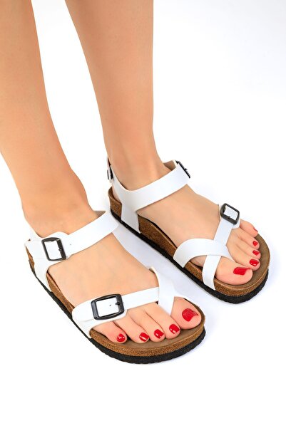 SOHO Bílo-bílé dámské sandály 16399