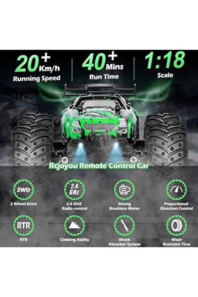 YILDIRIM OYUNCAK Uzaktan Kumandalı Full Fonksiyon Araba Şarjlı 22cm Işıklı Drift Özelikli 4x4 20 Km Hız