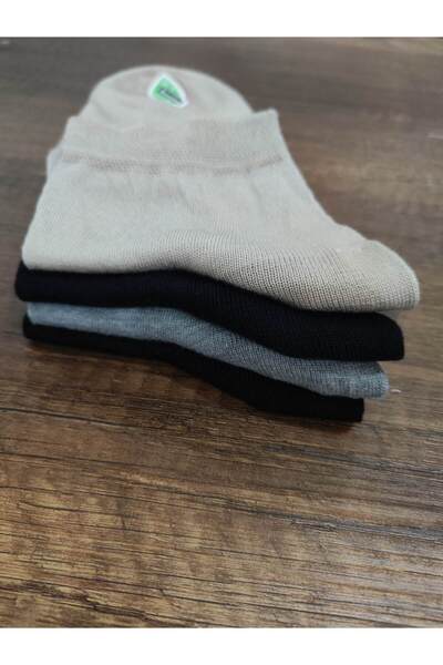 Leement socks Мъжки комплект от 4 безшевни летни чорапи от бамбук до средата на прасеца