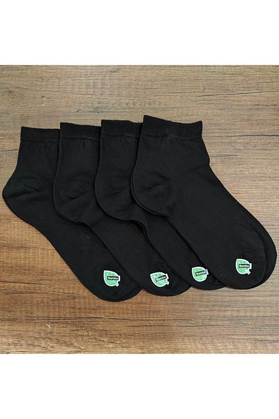 Leement socks Мъжки комплект от 4 безшевни летни чорапи от бамбук до средата на прасеца