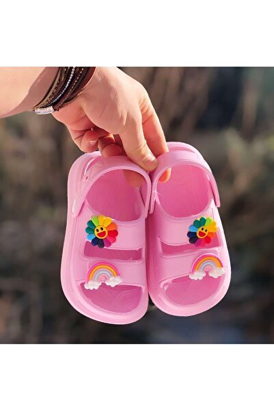 Pandalina Нехлъзгаща се лека подметка с фигурка на еднорог, детски сандали, ч...