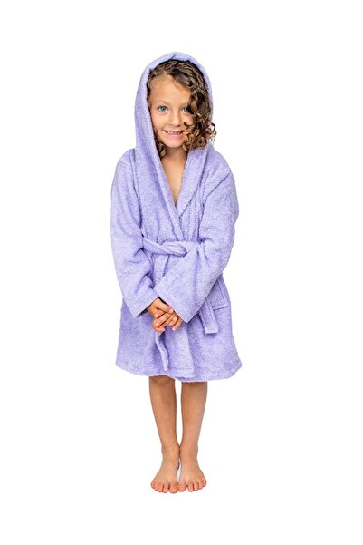 Bagno Milano Kız Çocuk Bornozu - %100 Pamuk - Kapüşonlu Çocuk Bornozu