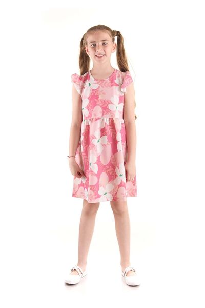 AHENGİM Dívčí šaty s květinovým vzorem - Ak2441