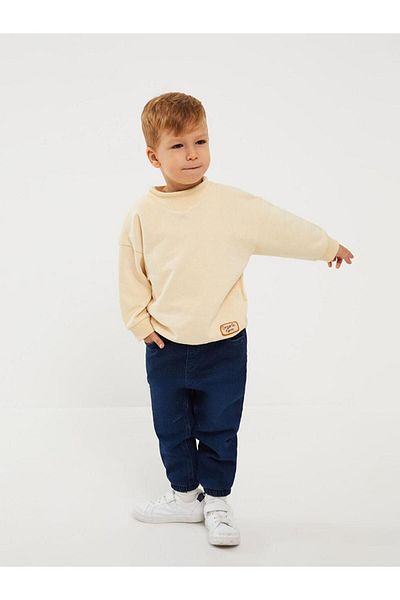 LC Waikiki Pantaloni de jeans pentru bebeluși cu talie elastică LCW