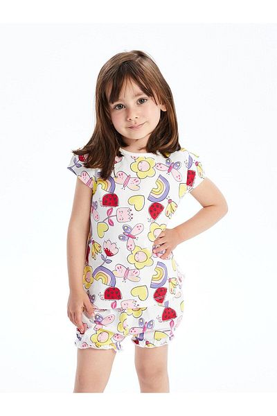 LC Waikiki LCW Baby - Crew Neck Shorts Pajamas Set for Baby Girl