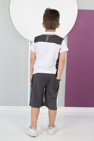 Asortik Kids Boy's Diving Fabric Sports Shorts T-Shirt Bermuda Bottom-Top Set