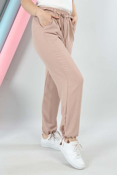 Asortix Girl's Airobin Fabric Casual Summer Casual Trousers with Elastic Waist and Leg Legs